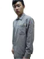 Aaron團體服設計工作室 營造業 冠泰土木制服 淺 灰卡其布料 